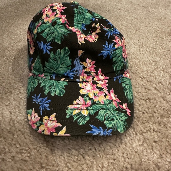 Polo Ralph Lauren ISLAND FLORAL TROPICAL CAP Cotton Hat MULTICOLOR ONE SIZE - Picture 3 of 5